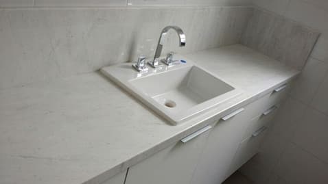 Pia de Mármore Branco